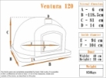 Picture of Wood Pizza Oven VENTURA Black 120 cm