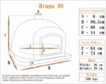 Picture of Wood Pizza Oven indoor - BRAGA 90cm