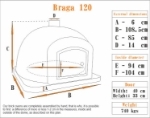 Picture of Wood fired Oven to make Bread - BRAGA 120cm