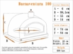 Picture of Wood fired Pizza Oven BUENAVENTURA BLACK  100 cm