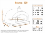 Picture of Wood Burning Fired Brick Pizza Oven - BRAZZA 120cm