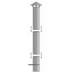 Picture of Chimney in stainless steel for MAXIMUS PRIME 100cm AC58F