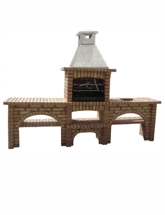 Picture of Brick barbecue with sink JC022F