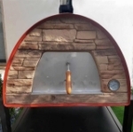 Picture of Wood Pizza Oven Red MAXIMUS ARENA-Black Stand