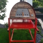 Picture of Wood Pizza Oven Red MAXIMUS ARENA-Red Stand