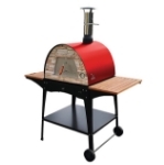 Picture of Wood Pizza Oven Red MAXIMUS ARENA-Black WOODY Stand