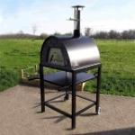 Picture of Portable Wood Burning Pizza Oven Black MAXIMUS-Welt Black Stand