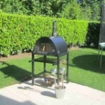 Picture of Portable Wood Burning Pizza Oven Black MAXIMUS-Welt Black Stand