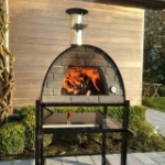 Picture of Portable Wood Burning Pizza Oven Black MAXIMUS-Welt Black Stand