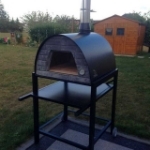 Picture of Portable Wood Burning Pizza Oven Black MAXIMUS-Welt Black Stand