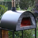 Picture of Portable Wood Burning Pizza Oven Black MAXIMUS-Welt Black Stand