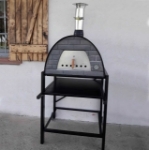 Picture of Portable Wood Burning Pizza Oven Black MAXIMUS-Welt Black Stand