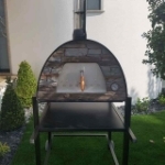 Picture of Portable Wood Pizza Oven Black MAXIMUS ARENA-Welt Black Stand