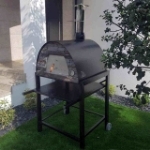 Picture of Portable Wood Pizza Oven Black MAXIMUS ARENA-Welt Black Stand