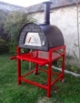 Picture of Portable Wood Burning Pizza Oven Black MAXIMUS - Welt Red stand