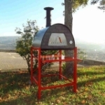 Picture of Portable Wood Burning Pizza Oven Black MAXIMUS - Welt Red stand