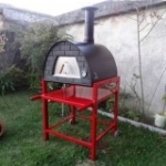 Picture of Portable Wood Burning Pizza Oven Black MAXIMUS - Welt Red stand
