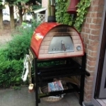 Picture of Wood Burning Pizza Oven Red MAXIMUS-Welt Black Stand