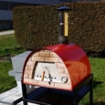 Picture of Wood Burning Pizza Oven Red MAXIMUS-Welt Black Stand