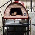 Picture of Wood Burning Pizza Oven Red MAXIMUS-Welt Black Stand