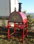 Picture of Portable Wood Burning Pizza Oven Red MAXIMUS-Welt Red Stand