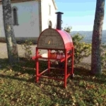 Picture of Portable Wood Burning Pizza Oven Red MAXIMUS-Welt Red Stand