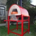 Picture of Portable Wood Burning Pizza Oven Red MAXIMUS-Welt Red Stand