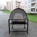 Picture of Wood Burning Pizza Oven Black MAXIMUS PRIME with Parma Black Stand