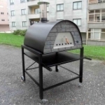 Picture of Wood Burning Pizza Oven Black MAXIMUS PRIME with Parma Black Stand