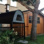 Picture of Wood Burning Pizza Oven Black MAXIMUS PRIME with Parma Black Stand