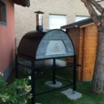 Picture of Wood Burning Pizza Oven Black MAXIMUS PRIME with Parma Black Stand