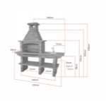 Picture of Portuguese Stone Barbecue With Sink CS2080F