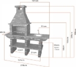 Picture of Garden Stone Barbecue With Sink CS2070F