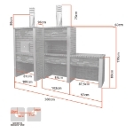 Picture of Stone and Brick Barbecue with Oven and Sink CS3070F