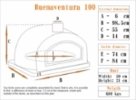 Picture of Wood fired Pizza Oven BUENAVENTURA RED  110 cm