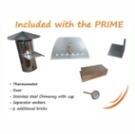 Picture of Wood Burning Pizza Oven Black MAXIMUS PRIME with Bello Black Stand