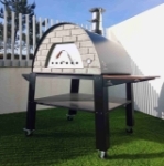 Picture of Wood Burning Pizza Oven Black MAXIMUS PRIME with Bello Black Stand