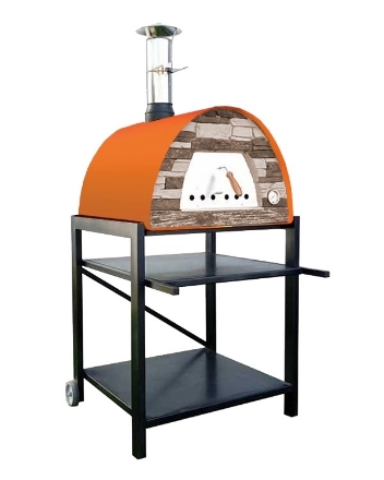 Picture of Portable Wood Pizza Oven Orange MAXIMUS ARENA-Welt Black Stand